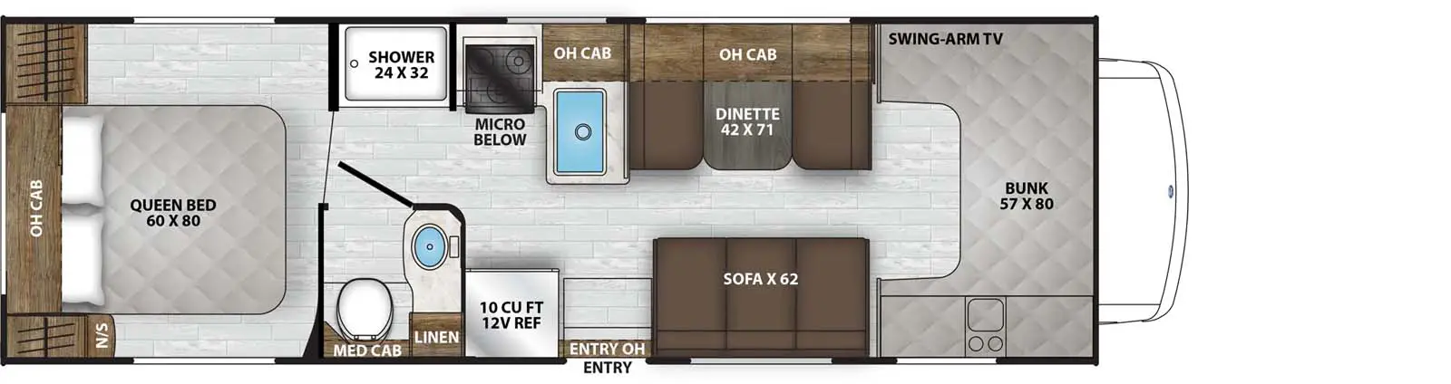 270QB - Ford E-350 Floorplan Image